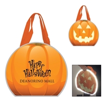 Reflective Shopper Reflective Halloween Pumpkin Non - Woven Tote Bag