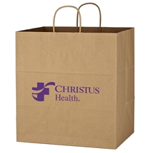 Kraft Paper Brown Shopping Bag - 14 x 15