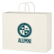 Kraft Paper White Shopping Bag - 16 X 12-1/2