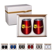 Duo Vacuum Insulated Stemless Wine Tumbler Gift Set