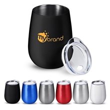 10 oz Stemless Insulated Wine Tumbler With Lid