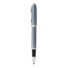 Parker IM Capped Rollerball Pen, Light Blue Grey w / Chrome Trim, Fine Point, Black Ink
