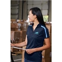 Port Authority(R) Womens Silk Touch(TM) Performance Colorblock Stripe Polo
