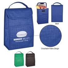 Crosshatch Non - Woven Lunch Bag