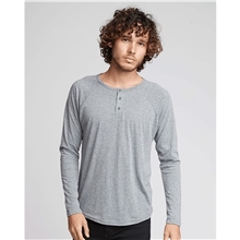 Next Level - Mens Triblend Henley T - Shirt