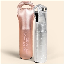 Wine Tote Metallic Neoprene Single