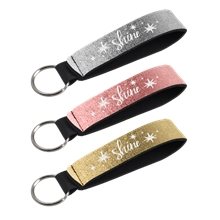 Metallic Neoprene Wrist Strap Key Holder