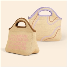 Klutch Burlap Neoprene Lunch Bag