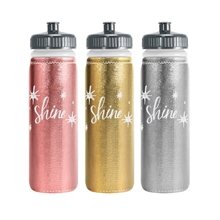 Van Metro Sport Bottle - Push Pull Cap - Metallic Neoprene