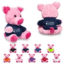 7 Plush Pig With T - Shirt