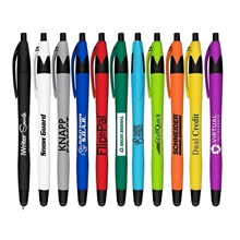 iWriter(R) Smooth - Soft Touch Rubberized Ball Point Pen Stylus - Blue Ink