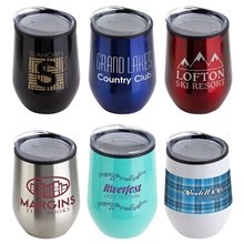Onyx 12 oz Stainless Steel / Polypropylene Wine Goblet