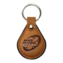 Faux Leather Keyring Teardrop