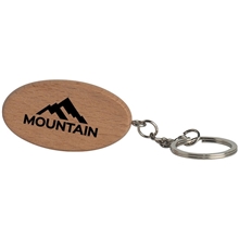 Oval Wooden Keyring