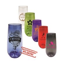10 oz Plastic Stemless Champagne Flute