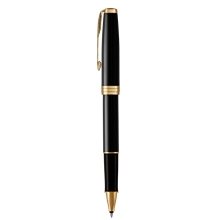 Parker Sonnet Rollerball, Black Lacquered Finish Barrel w / Gold Trim, Black Ink