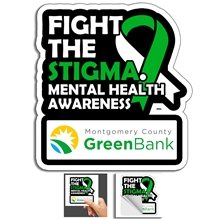 CUSTOMCUT(TM) 16.1 sq inch to 25 sq inch Full Color Custom Shape Removable Vinyl Stickers in Singles