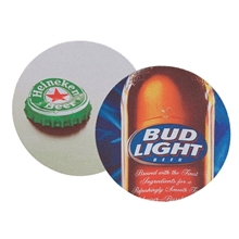 Round Soft Rubber Jersey Skid Resistant Neoprene Coaster w / Full Color Dye Sublimation