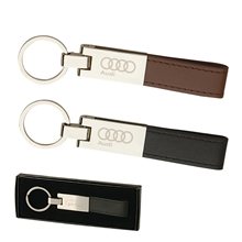 Leather Silver Keyring