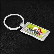 GEO D Economy Metal Keyholder with PhotoImage (R) Full Color Domed Imprint*