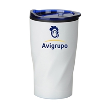 14 oz White Stainless Steel Twisting Tumbler