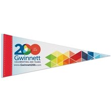 4 x 10 Premium Felt Pennant - With 1 sewn Strip