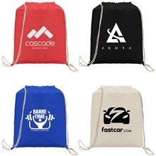 Java - 5 oz Cotton Drawstring Backpack