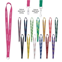 Sewn Screen Printed Polyester Value Lanyard