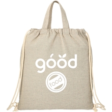 Recycled 5 oz Cotton Drawstring Bag