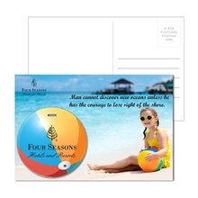 Post Card With Full - Color Beach Ball Luggage Tag