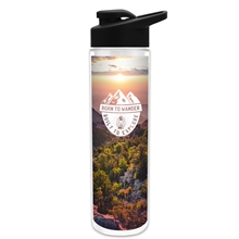 Chiller Insulated Bottle with Drink - Thru Lid and Full - Color Paper Insert - 16 oz
