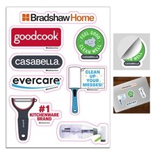 CUSTOMCUT(TM) 6 x 8 Full Color Custom Shape Removable Vinyl Sticker Sheets