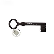 Areaware Black Silicone Oversized Split - Ring Reality Keychain Italian Church - Key