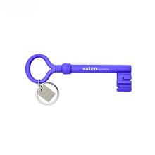 Areaware Blue Silicone Oversized Split - Ring Reality Keychain Italian Church - Key