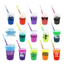 Mood(TM) 17 oz Stadium Cup / Straw / Lid Set