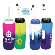 Mood(TM) 32 oz Grip Bottle with Flexible Straw