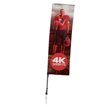 10 Streamline Rectangle Sail Sign Kit (Single - Sided with Ground Spike)