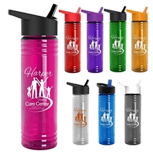 Garyline(R) Slim Fit Bottle with Flip - Straw Lid - 24 oz