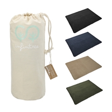 100 Recycled PET Fleece Blanket with RPET Pouch