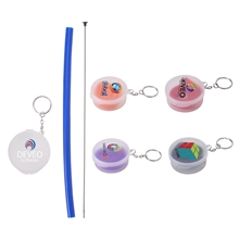 Mai Tai Silicone Straw Keychain Set