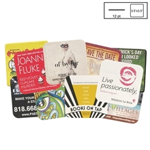 3.5 Square Light Weight (12 pt) Pulpboard Coaster w / 4 Color Process Printing