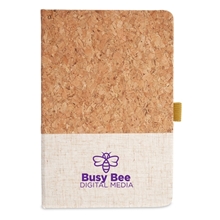 Cork And Heathered Fabric Hardcover Journal 5.5 X 8.25
