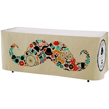 Premium Polyester, All Over Full Color Table Skirt, 3 sided, 6 foot