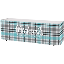 Premium Polyester, All Over Full color Table Skirt, 3 sided 8 Foot