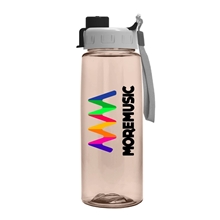The Flair - 26 oz Transparent Tritan(TM) Bottle with Quick Snap lid and Digital Imprint