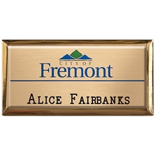 New York Executive Metal Name Badge (Standard Size 1-1/2 x 3)