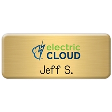 New York Standard Metal Name Badge (Standard Size 1-1/4 x 3)