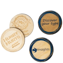 Wood Poker Chips 2 Side Imprint