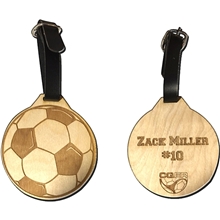 Wood Luggage Tags 3 1/2 W x 3 1/2 H
