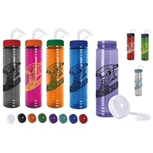 Slim Fit Water Bottle With Straw Lid - 24 oz